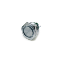 Interruptor de botão momentâneo de auto-redefinição de aço inoxidável de 28 mm