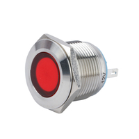 Melhor preço 19mm LED vermelho verde azul amarelo branco laranja terminal de pá lâmpada de luz indicadora de metal